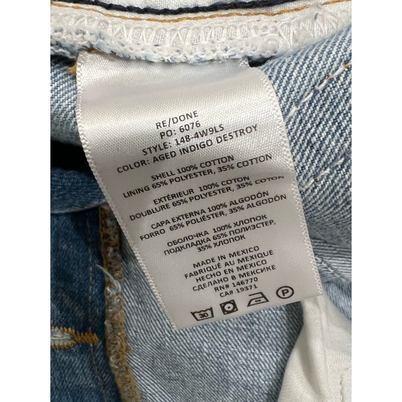 NEW RE/DONE 90's Low Slung Denim Shorts Size 30 - Picture 7 of 10